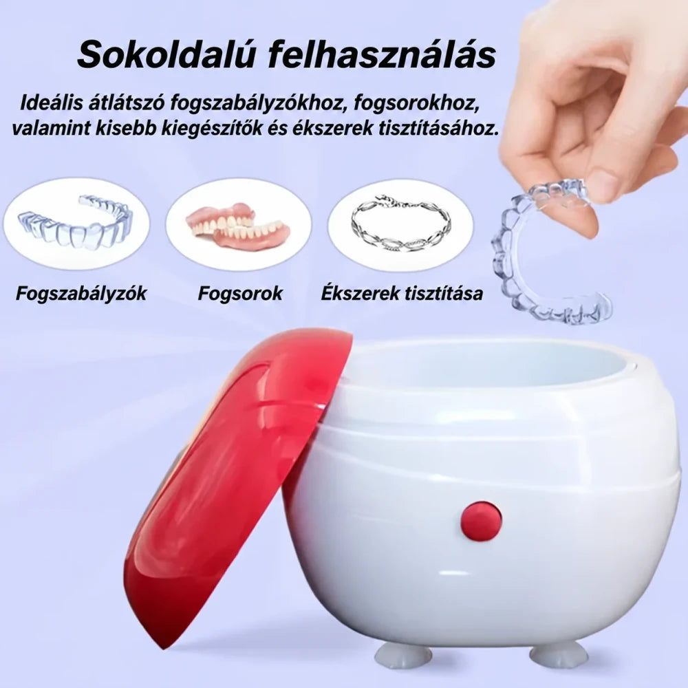 Mikrovibrációs műfogsortisztító készülék